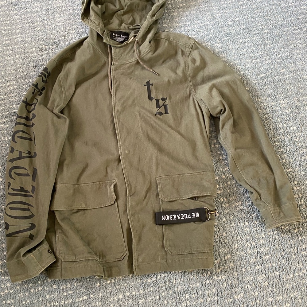 Taylor Swift Reputation Army Green Hooded Jacket